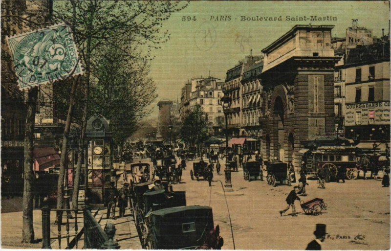 Carte postale ancienne Paris - Boulevard Saint-Martin à Paris