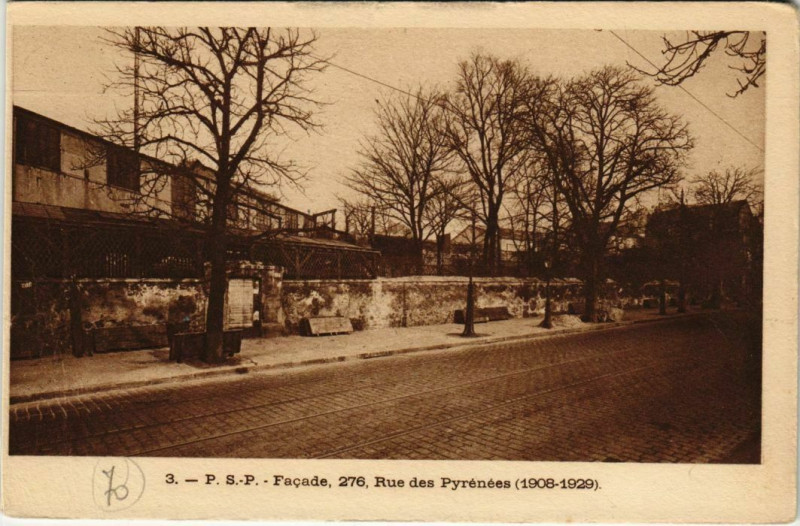 Carte postale ancienne Façade, 276 Rue des Pyrénées à Paris 20e