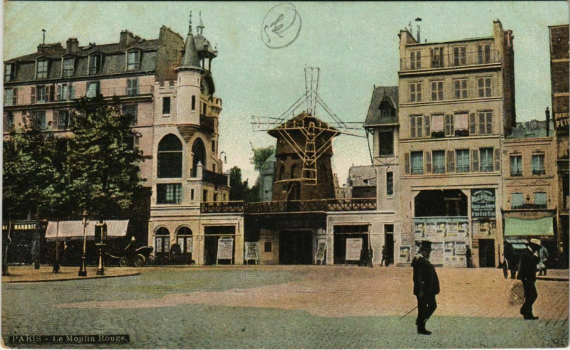 Carte postale ancienne Le Moulin Rouge à Paris 9e