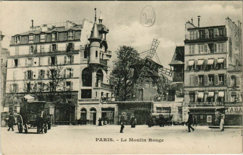 Carte postale ancienne Le Moulin Rouge à Paris 9e
