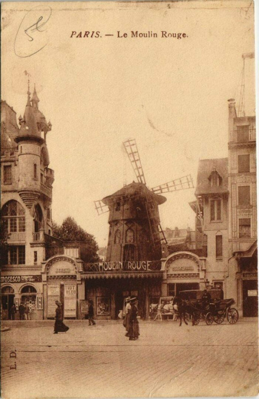 Carte postale ancienne Le Moulin Rouge à Paris 9e