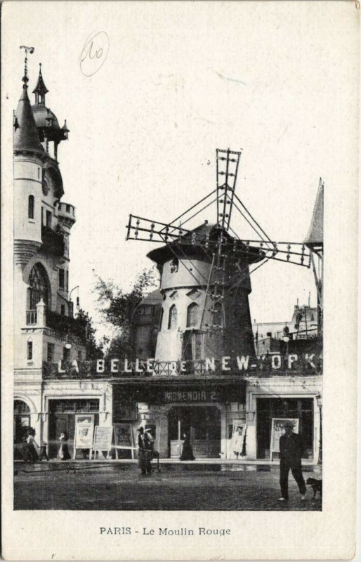 Carte postale ancienne Le Moulin Rouge à Paris 18e