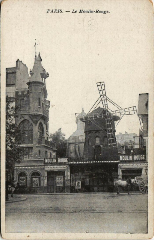 Carte postale ancienne Le Moulin Rouge à Paris 18e