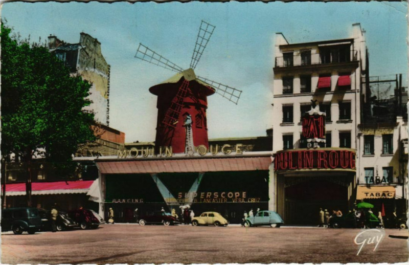Carte postale ancienne Le Moulin Rouge à Paris 9e
