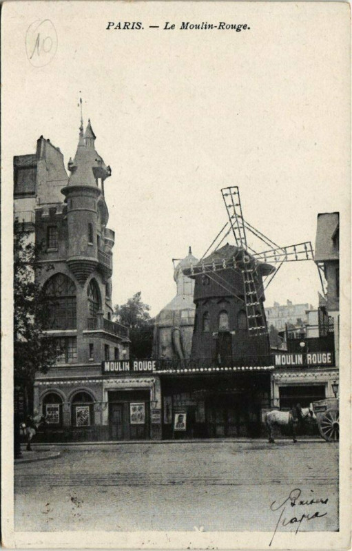 Carte postale ancienne Le Moulin Rouge à Paris 18e