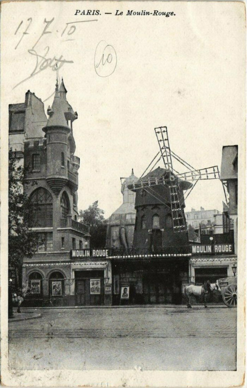Carte postale ancienne Le Moulin Rouge à Paris 18e