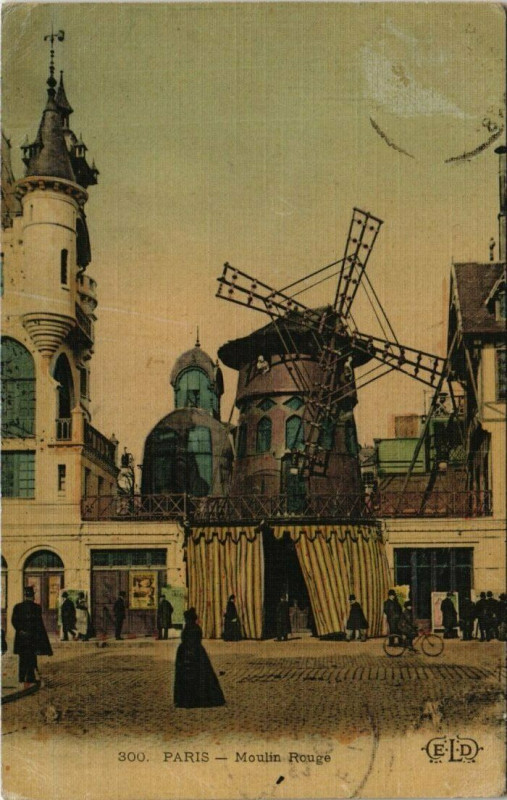 Carte postale ancienne Moulin Rouge à Paris 9e