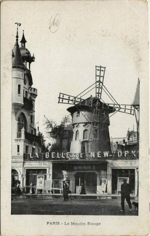 Carte postale ancienne Le Moulin Rouge à Paris 18e