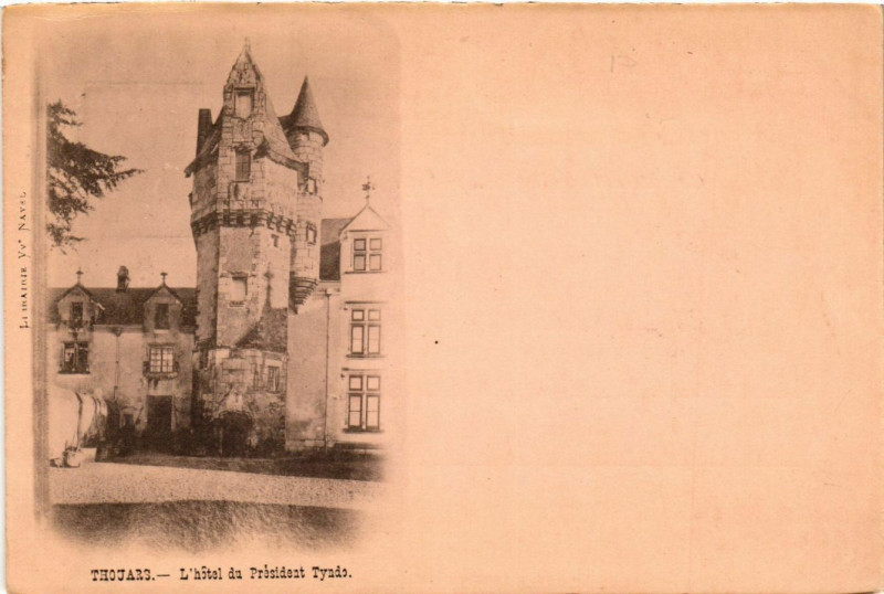 Carte postale ancienne Thouars - L'Hotel du President Tyndo
