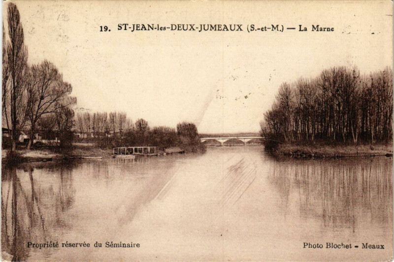 Carte postale ancienne Saint-Jean-les-Deux-Jumeaux - La Marne à Saint-Jean-les-Deux-Jumeaux