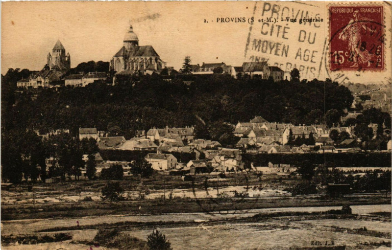 Carte postale ancienne Provins - Vue générale à Provins