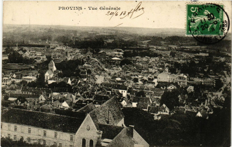 Carte postale ancienne Provins - Vue générale à Provins