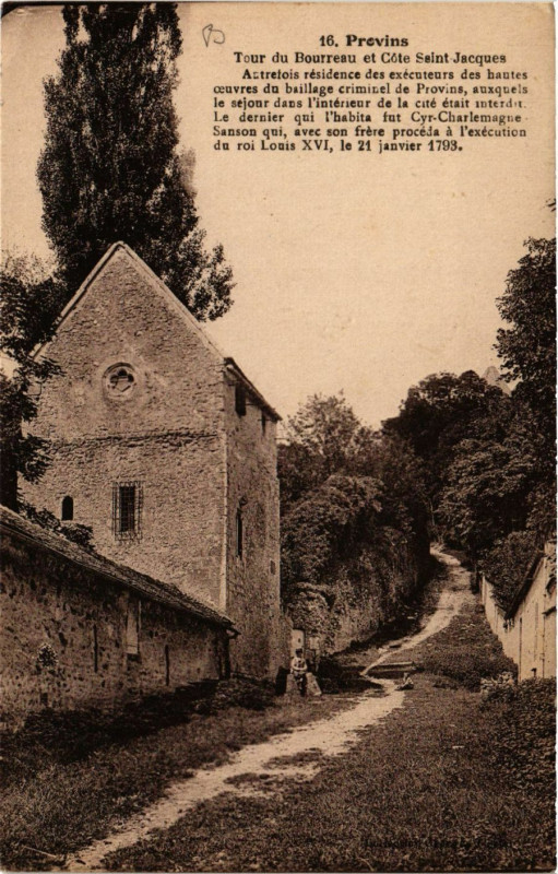 Carte postale ancienne Provins - Tour du Bourreau et coté Saint-Jacques à Provins