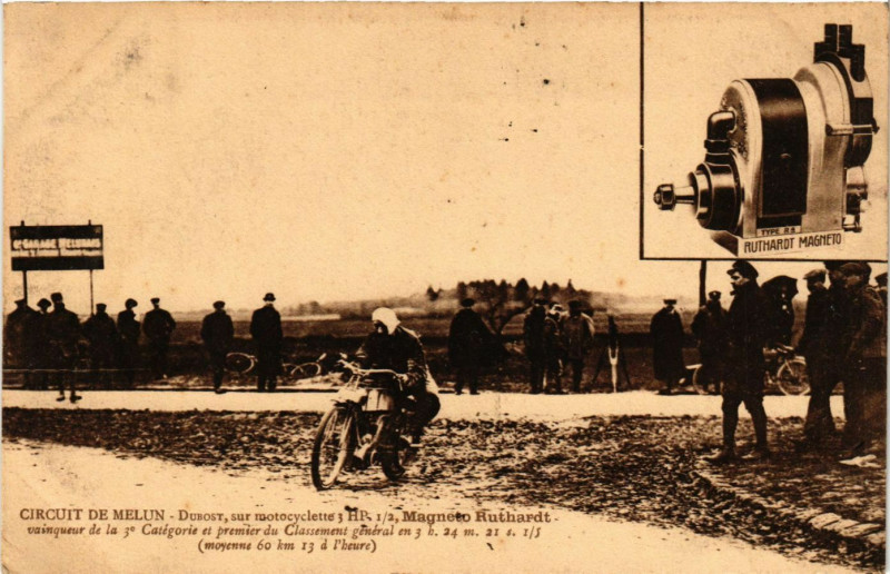 Carte postale ancienne Melun - Circuit de Melun à Melun