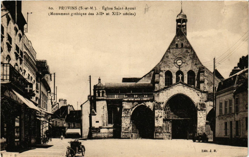 Carte postale ancienne Provins - Eglise Saint-Ayoul à Provins