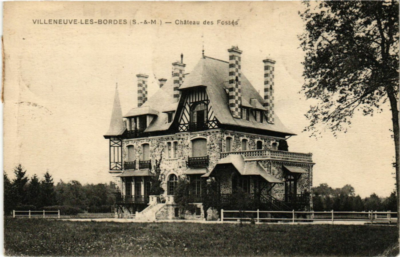 Carte postale ancienne Villeneuve-les-Bordes - Chateau des Fosses à Villeneuve-les-Bordes