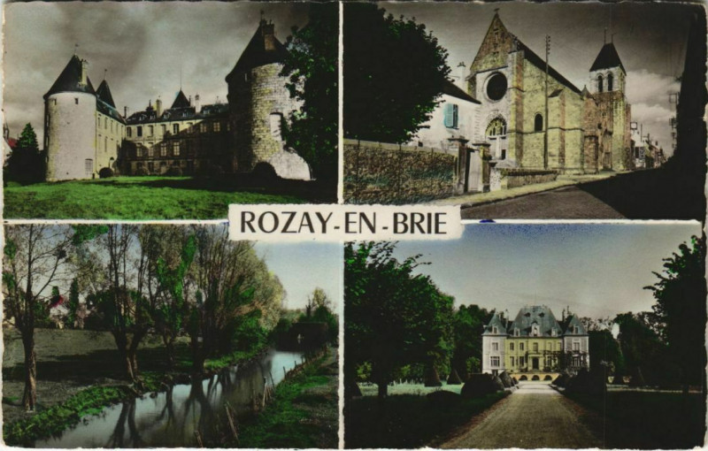 Carte postale ancienne Rozoy- en- Brie Greetings from Rozay-En-Brie France à Rozay-en-Brie