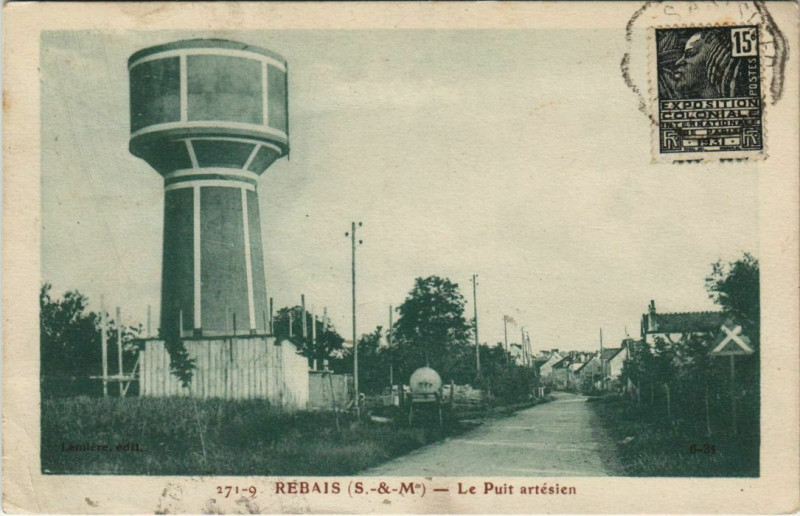 Carte postale ancienne Rebais Le Puit artesien France à Rebais