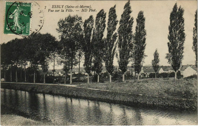 Carte postale ancienne Esbly Vue sur la Ville France  à Esbly