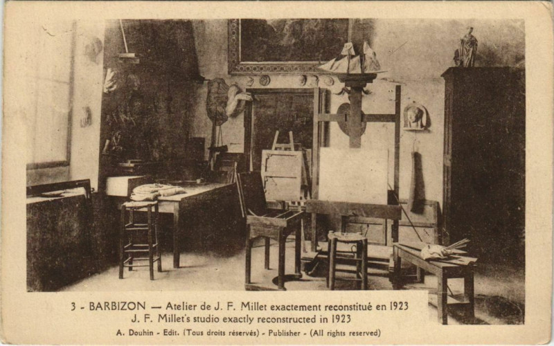 Carte postale ancienne Barbizon Atelier de J.F Millet France à Barbizon