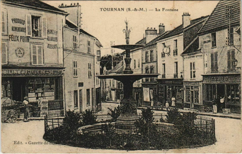 Carte postale ancienne Tournan La Fontaine France