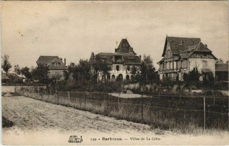 Carte postale ancienne Barbizon Villas de La Crete France à Barbizon