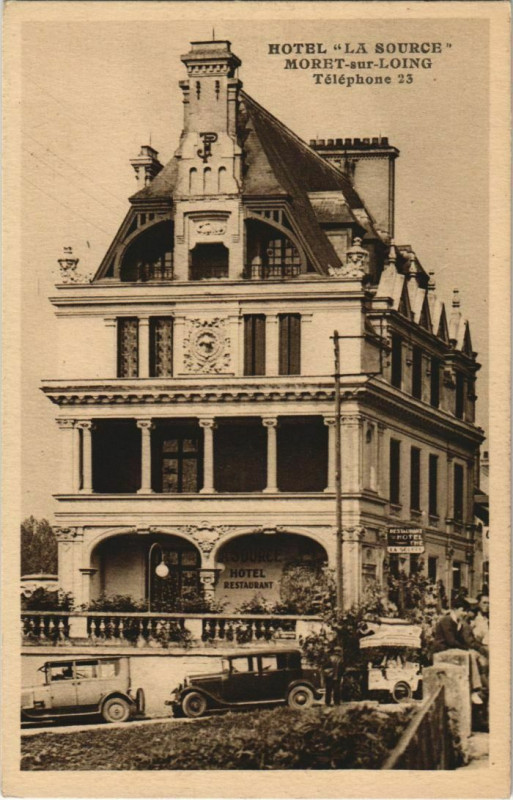 Carte postale ancienne Moret Hotel La Source France 