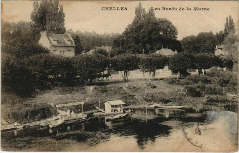 Carte postale ancienne Chelles Les Bords de la Marne France à Chelles