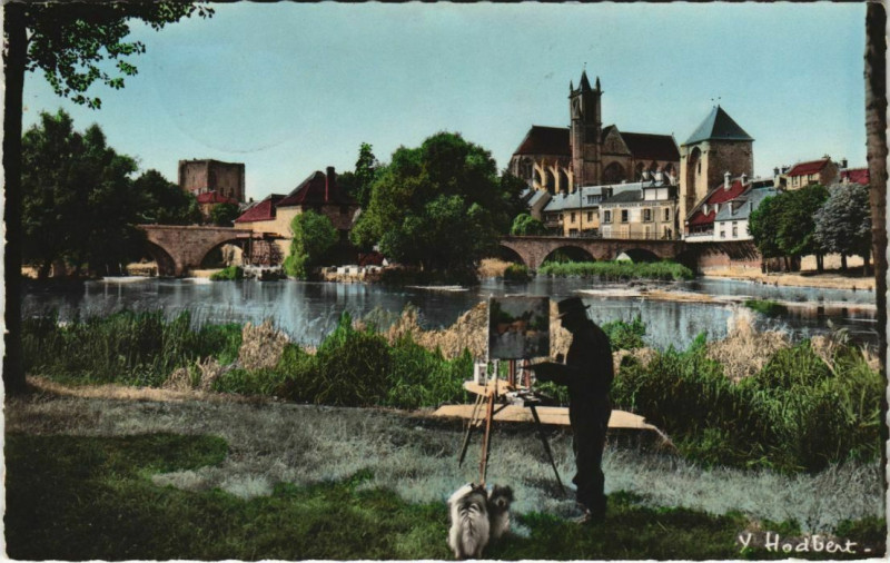 Carte postale ancienne Moret Le Donjon France