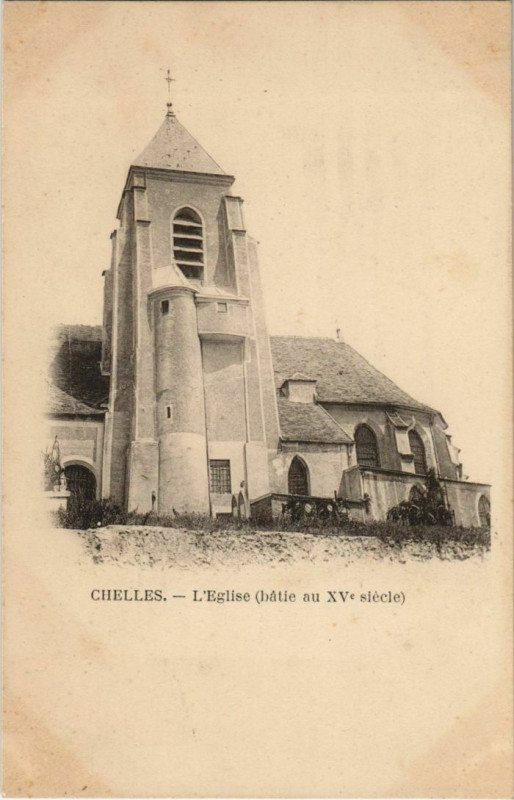 Carte postale ancienne Chelles L'Eglise France à Chelles