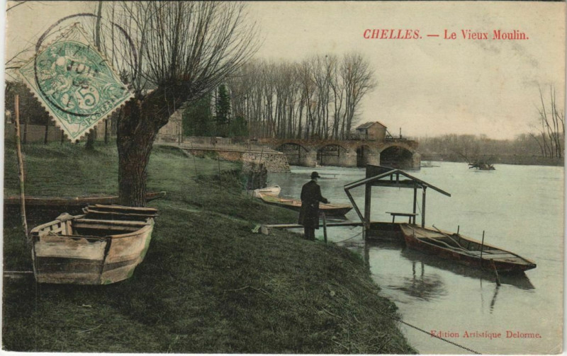 Carte postale ancienne Chelles Le Vieux Moulin France à Chelles