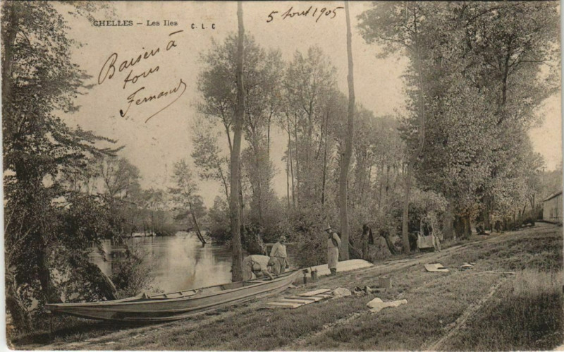 Carte postale ancienne Chelles Les Iles France à Chelles