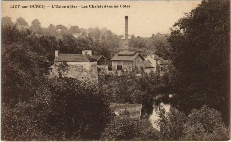 Carte postale ancienne Lizy sur Ourcq L'Usine a Gaz France à Lizy-sur-Ourcq