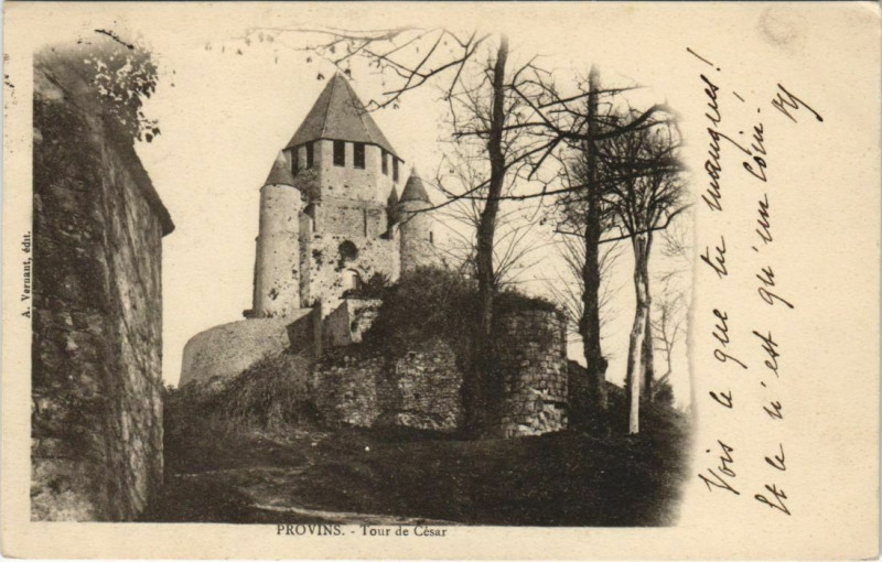 Carte postale ancienne Provins Tour de Cesar France à Provins