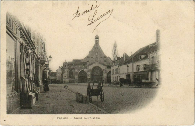 Carte postale ancienne Provins Eglise Saint-Ayoul France à Provins
