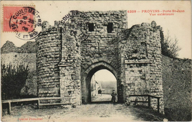 Carte postale ancienne Provins Porte Saint-Jean France à Provins