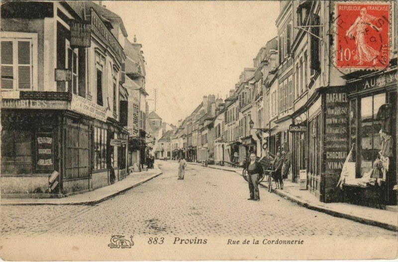 Carte postale ancienne Provins Rue de la Cordonnerie France à Provins