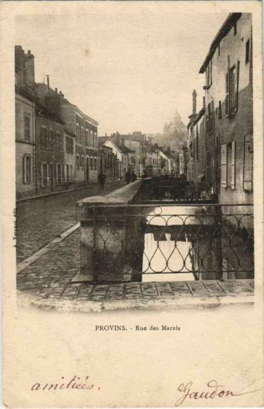 Carte postale ancienne Provins Rue des Marais France à Provins