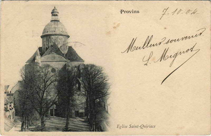 Carte postale ancienne Provins Eglise Saint-Quiriace France à Provins