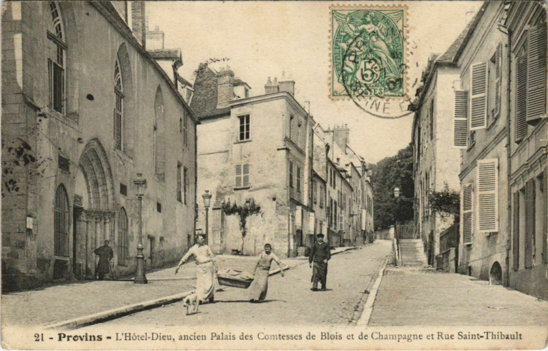 Carte postale ancienne Provins L'Hotel-Dieu France à Provins