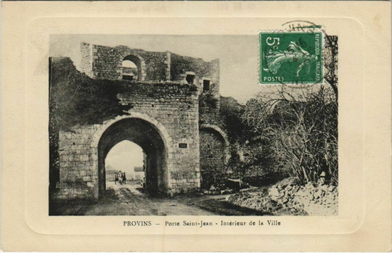 Carte postale ancienne Provins Porte Saint-Jean France à Provins