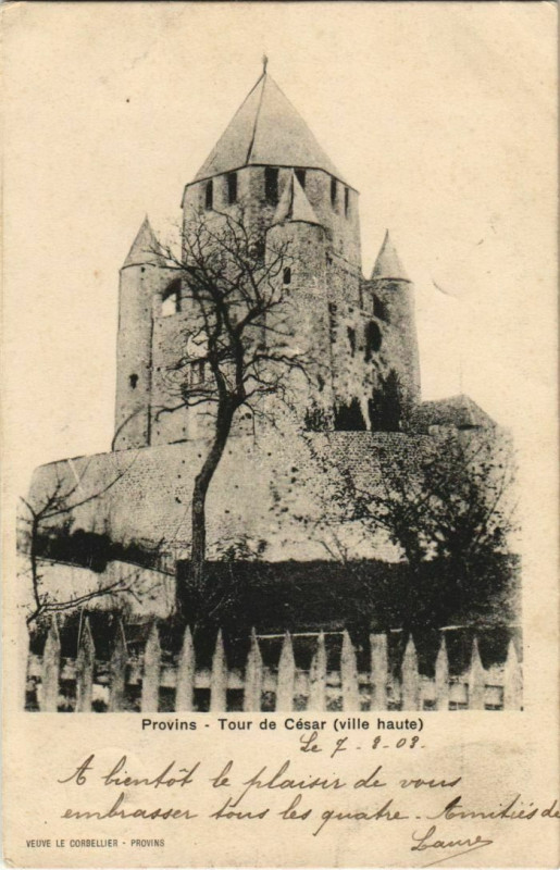 Carte postale ancienne Provins Tour de Cesar France à Provins