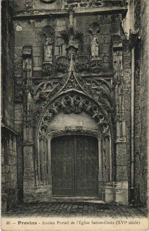 Carte postale ancienne Provins Ancien Portail de l'Eglise France à Provins