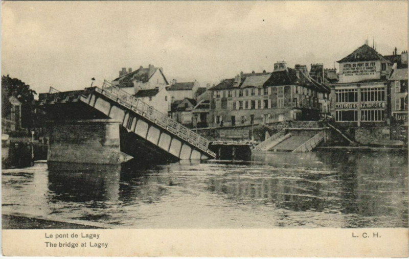 Carte postale ancienne Lagny Le pont de Lagny France