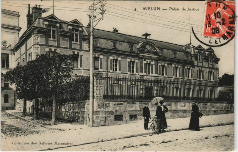 Carte postale ancienne Melun Palais de Justice France à Melun