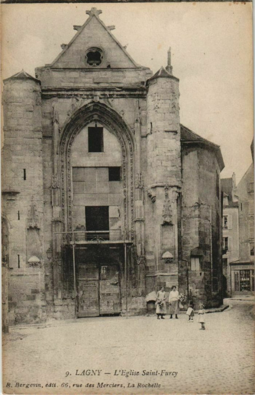 Carte postale ancienne Lagny L'Eglise Saint-Furcy France