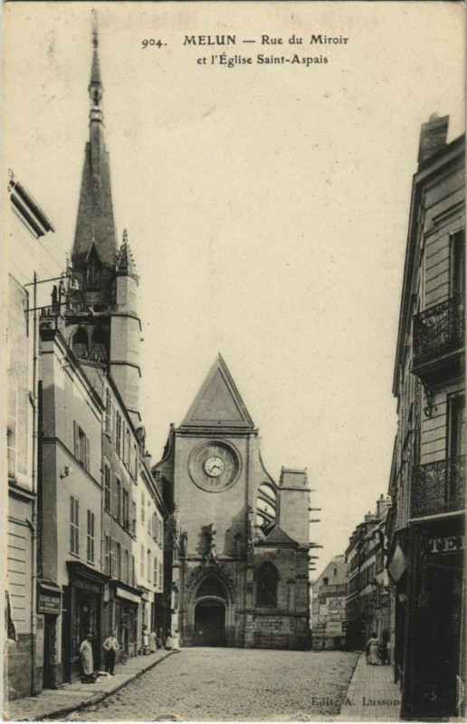 Carte postale ancienne Melun Rue du Miroir France à Melun