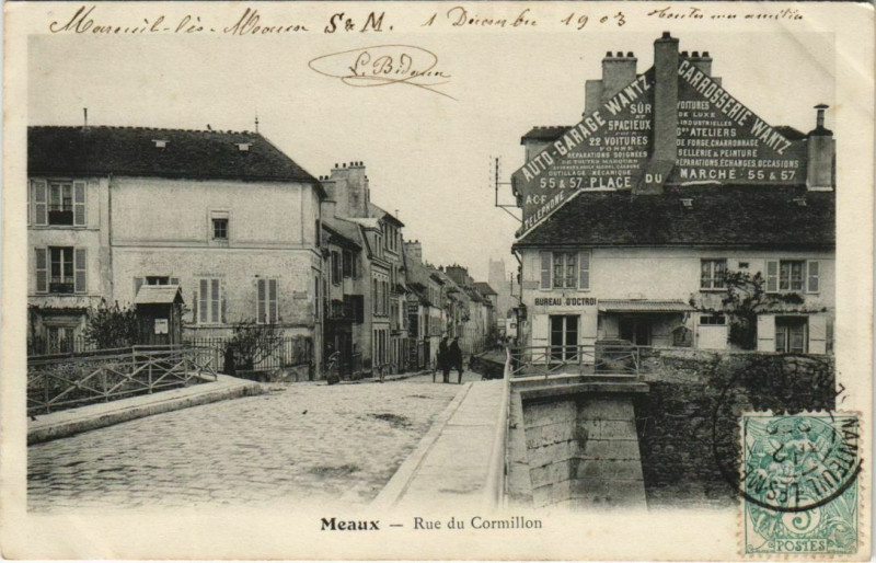 Carte postale ancienne Meaux Rue du Cormillon France  à Meaux