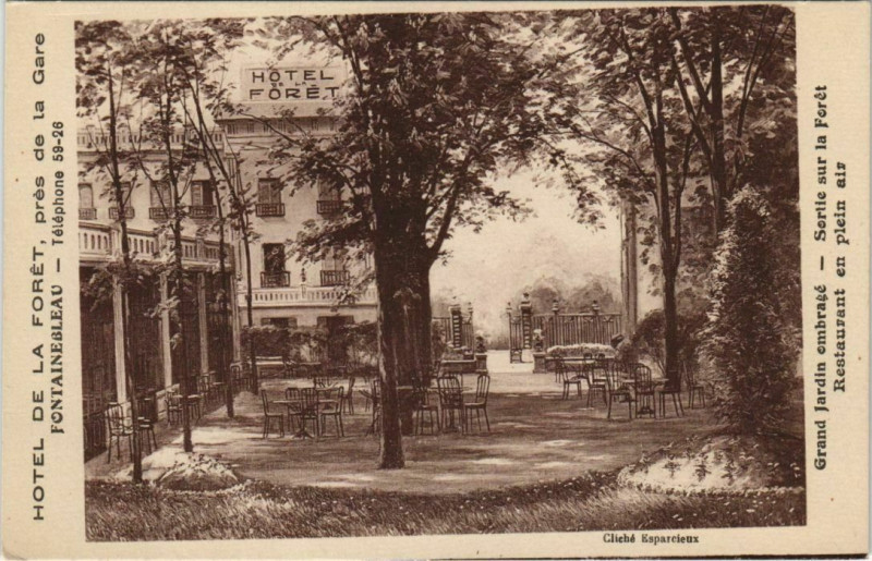 Carte postale ancienne Fontainebleau Hotel de la Foret France à Fontainebleau