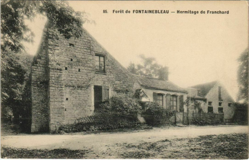 Carte postale ancienne Fontainebleau Hermitage de Franchard France à Fontainebleau